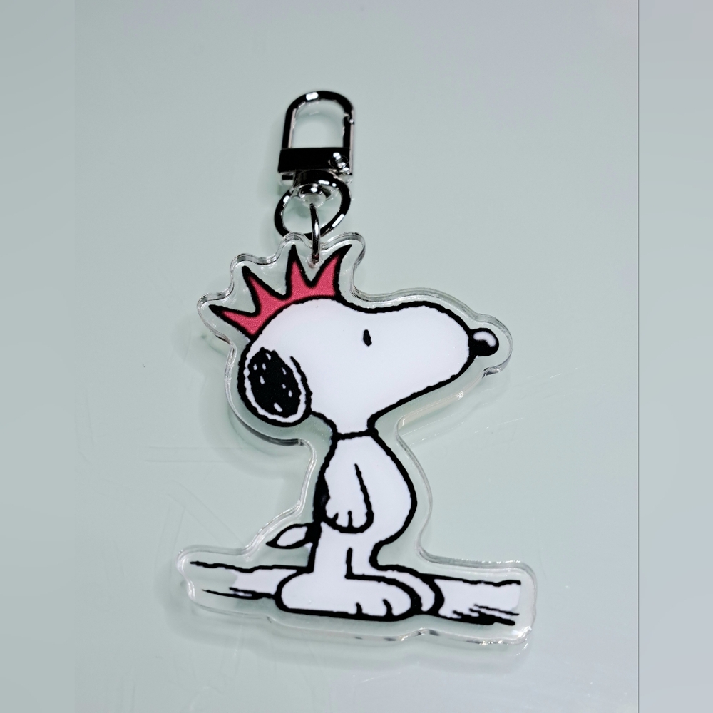 Snoopy Keychain Purse Backpack Charm Clip